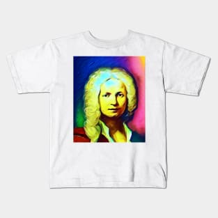 Antonio Vivaldi Colourful Portrait | Antonio Vivaldi Artwork 8 Kids T-Shirt